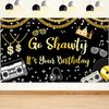 80s 90s Hip Hop Birthday Party Decorations Glitter Rap Theme Birthday Banner Go Shawty It's Your Birthday Sign Backdrop Funny Gold Chain Birthday Photo Booth for Women Men Birthday Party Supplies