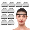 Dimeho 10 PCS Liner Fishnet Wig Cap Closed End Weaving Hair Net Black Hair Mesh Nets Cap Stretchable Sleeping Hairnet Snoods Wrap Bonnets for Women Men Long Thick Ballet