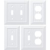 Franklin Brass Classic Beadboard Wall Plate, Pure White Double Decorator Outlet Cover, 1-Pack, W35272-PW-C