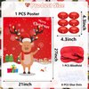 Pin Deer Game - 24-Player Holiday Party Games for Kids & Family, Pin The Nose on The Reindeer, Christmas Party Favors & Activities