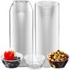 Clear Mini Plastic Bowls - (Bulk 100 Pack) 6 Oz Disposable Premium Hard Plastic Dessert Bowls for Serving, Weddings, Catering, Parties, Ice Cream, Salsa, Home or Event Party Supplies