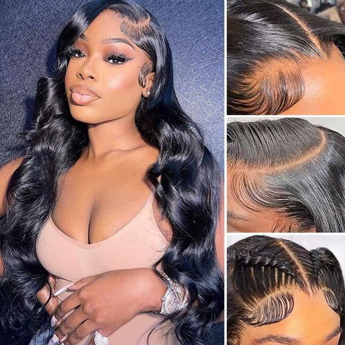DOPI HD Transparent 13x4 13x6 Body Wave Lace Front Wig Pre Plucked 360 Lace Frontal Wig Human Hair Wigs For Women 4x4 Closure Wig (32 inches, 13x6 Lace Wig)