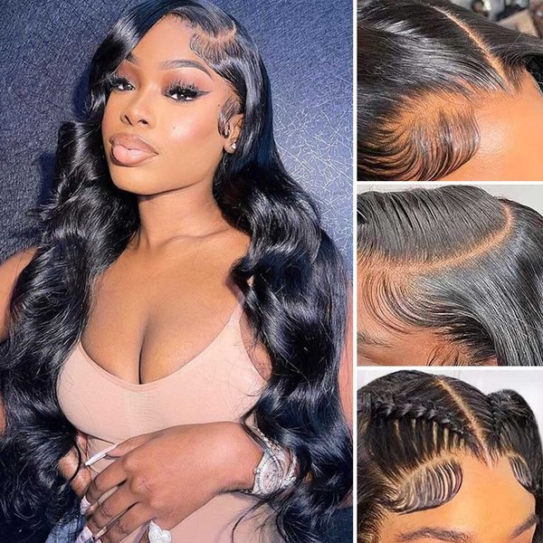 DOPI HD Transparent 13x4 13x6 Body Wave Lace Front Wig Pre Plucked 360 Lace Frontal Wig Human Hair Wigs For Women 4x4 Closure Wig (32 inches, 13x6 Lace Wig)