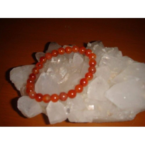 CRYSTALMIRACLE Beautiful Carnelian Beaded Bracelet Positive Energy Fashion Jewelry Men Women Gift Accessory Healing Wellness