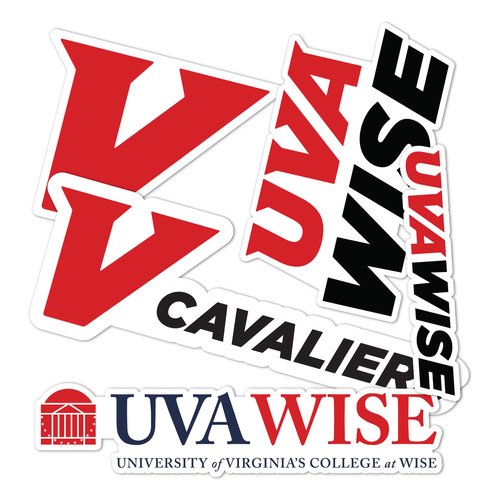 University of Virginia's College at Wise Sticker UVA Wise Cavaliers Stickers Vinyl Decals Laptop Water Bottle Car Scrapbook T2 (Type 2)