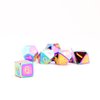 FanRoll by Metallic Dice Games 16mm Metal Polyhedral DND Dice Set: Torched Rainbow, Role Playing Game Dice for Dungeons and Dragons