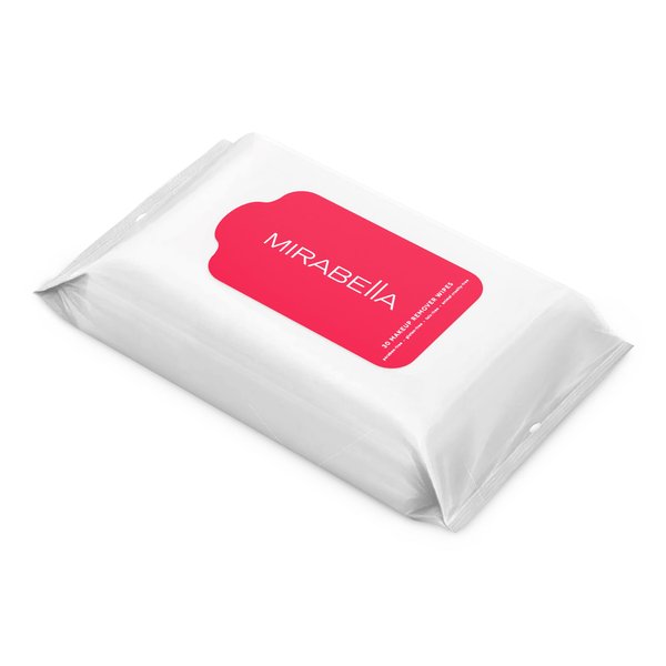 Mirabella Makeup Remover Wipes, Alcohol-Free Travel Face Wipes for Women - Facial Cleansing Wipes for Make Up & Dirt with Aloe Vera & Micellar Water for Clean, Refreshed Skin - Fragrance-Free