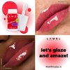 Lamel Hydrating Lip Oil LET`S GLAZE - Hydrating Lip Gloss Flavoring Oil - Fat Oil Lip Gloss - Hydrating Lip Oil Treatment - Plumping Lip Oil Gloss - Clear Lip Gloss - №403 Sweet Cherry