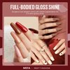 MEFA Fall Winter Gel Nail Polish Set, 12 Colors Burgundy Red Gel Polish Set Flash Dark Red Glitter Nail Polish Gel Nude Brown Pink Gel Nail Gifts for Women Girl DIY Salon Home Manicure
