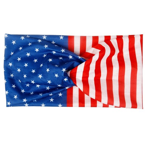 Huachi American Flag Headbands for Women 4th of July Headband Wide Red White and Blue Patriotic Hair Bands for Women's Hair Twist Turban Hair Wrap Accessories
