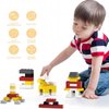 360 Piece White Classic Building Blocks Bulk, 7 Sizes Building Bricks Assortment Pack, Compatible with Lego Parts and Pieces (Black)