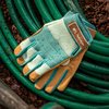 Wells Lamont Women's HydraHyde Water-Resistant Leather Palm Hybrid Work Gardening Gloves, Small (3250S), Blue
