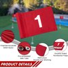 KINGTOP Numbered Golf Flag 8x6 Inch – Upgraded Double Layer 420D Nylon, Double Sided Printing, Tube Inserted – Mini Practice Putting Green Flags for Yard, Red #1-3