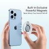 Tahamus Magnetic Phone Ring Holder for Magsafe Finger Kickstand, 360° Rotation Metal Foldable Grip Car Mount Stand Compatible with iPhone 12/13/14/15 & Other Devices Use with Iron Ring