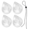 4 Pcs 9-Hole Plastic Eye Patches with 4 Elastic Rope, Breathable and Comfortable, Eye Protection, Suitable for Children, Adults Eye Surgery Covering, Breathable After Surgery Eye Protection