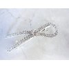 Generic Crystal bow knot hair barrette clip bridal clip barrette medium fine hair
