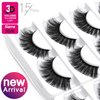 Natural Dramatic 3D Mink Eyelashes Cat Eye-Lashes Wispies, Eliace Fake Eye lashes Long Lashes Thick Mink Lashes Fluffy Cross Wispy Volume Lashes Soft Reusable Strip Lashes 15 Pairs | Sierra Style