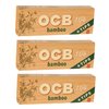OCB - Bamboo 1 1/4"Rolling Paper & Tips - 3 Booklets with 50 Leaves per Booklet