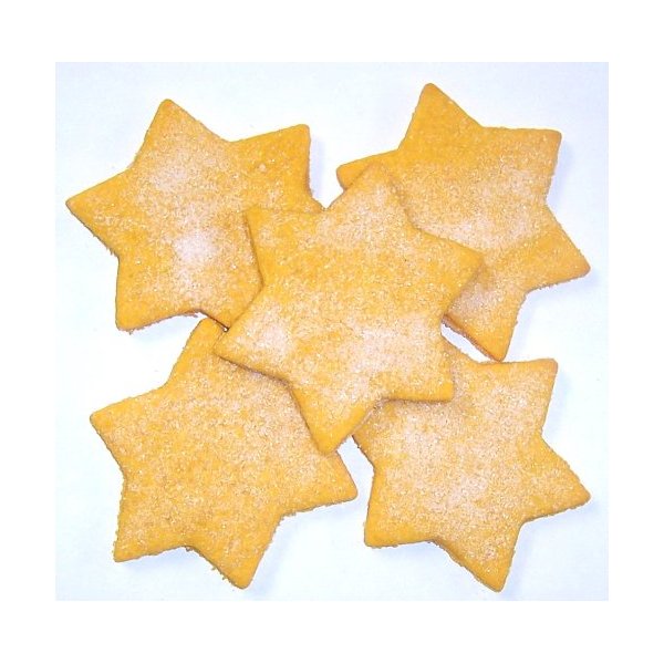 Scott's Cakes Gold Christmas Star Sugar Cookies in a 1 Pound White Bakery Box