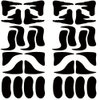 Sports Eye Black Temporary Tattoos Breathable Eye Strips Peel Stick Athletic Eyeblack Stickers for Baseball Football Softball Lacrosse