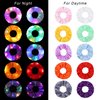 Hiwooii 15 Count LED Light Up Hair Scrunchies in 10 Colors with 5 Bow-Tie Glowing Hair Bands for Women Girls Hair Accessories, Chiffon Material, 3 Flashing Modes, Glow in the Dark Party Favors