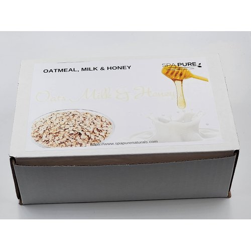 Spa Pure Luxury Spa Kit - 3 XL Bath Fizzies, 2 XL Shower Steamers, 3.5 oz Whipped Soap Scrub, Goat Milk Soap, Shower Gel (Oatmeal Milk & Honey)