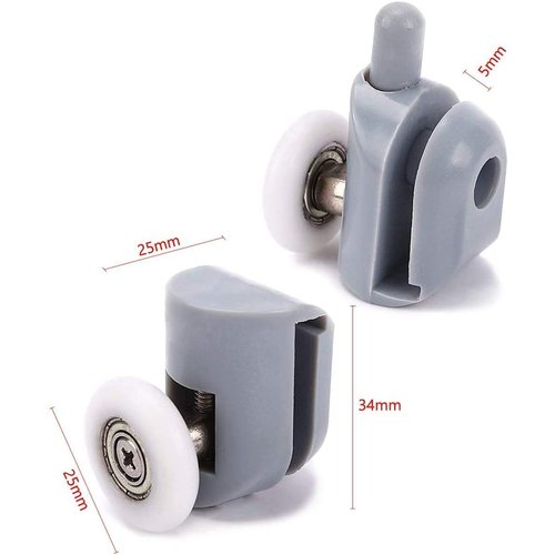 8 Pcs Shower Door Rollers/Runners/Wheels/Pulleys 25mm Diameter Bathroom Replacement Parts