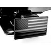eVerHITCH USA US American Black Flag Stainless Steel Emblem on Metal Trailer Hitch Cover. Fits 2" Receivers, Black & Black