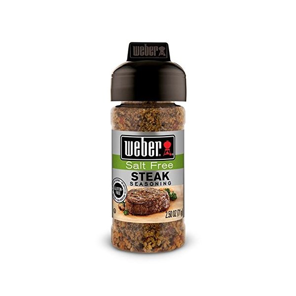 Weber Salt-free Steak Seasoning, 2.5 Ounce Jar (Pack of 3)