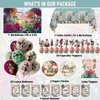 Nelton Party Supplies For Vintage Alice Includes Cake Topper, 24 Cupcake Toppers, 20 Latex Balloons, Happy Birthday Backdrop, 1 Table Cloth , 1 Banner, 2 Paper Clocks