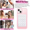 JingJinYY Silicone Suction Phone Case Mount, Non Slip Sticky Phone Grip for Cellphone, Silicon Adhesive Suction Cup Phone Mount, Strong Grip Holder for Selfies and Videos (White)