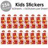Big Dot of Happiness Chinese New Year - 2025 Year of The Snake Favor Kids Stickers - 16 Sheets - 256 Stickers