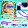 GIFTINBOX Kids Sunglasses Bulk，Kids Sunglasses Party Favor For Kids 4-8, 24Pack Translucent Sunglasses For Kids Boys Girls Age 3-8, Party Favors For Kids 3-5 UV400 Protection Pool Beach Party Favors……