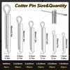 Seept 200pcs 13-Values Cotter Pin Assortment Kit 304 Stainless Steel Cotter Pins Hitch Pin Clip Tractor Cotter Pin Used for Hitch Pin Lock System, Trucks, Engine Repair in Towing Hitch Clips & Pins