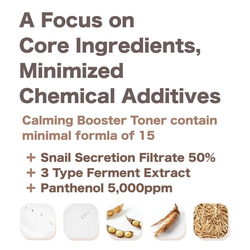 Hydrating Skin Toner with D-Panthenol, Snail Secretion Filtrate, 3 Type Fermented Extracts - Calming, Anti-Aging, and Moisturizing Toner. 100ml 3.38 Fl Oz