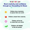 Together Art Outer Space Storytelling Art Box – 7 Backgrounds & 9 Coloring Sticker Sheets, Creative Projects for Kids Age 3+, Family-Friendly