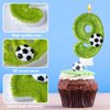 JonesLi 9th Birthday Candles，Soccer Birthday Decorations，Suitable for Girl and boy Cake Toppers, Wedding Cakes, Anniversaries, Party Celebrations, Birthday Decorations