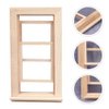 Toyvian 1: 12 Scale Wooden Window Dollouse Mini Window Frame Miniature Wooden Furniture for Doll House Decoration Dollouse Accessories