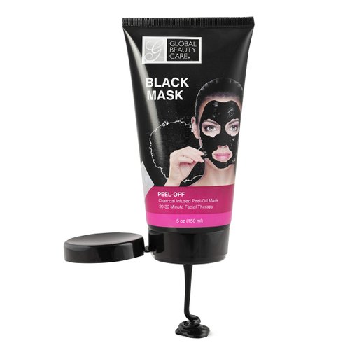 Global Beauty Care 5 oz 150 ml Black Peel-Off Mask: Charcoal Infused Peel-Off Mask