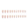 Short Press on Nails Almond MABKJLF French Tip Fake Nails Nude Full Cover Bow Charm False Nails with Designs Glossy Glue on Nails Petite Cute Acrylic Nails Artificial Nails for Women Girls 24Pcs