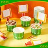 24 Set Football Bowls Football Snacks Paper Cups Football Cups Disposable Football Party Decorations Supplies Favors with Tailgate Cards for Kids Tailgate Games Birthday Sports Events Popcorn