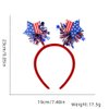 Doneace 4th of July Hairband - Two Stars Design with Colorful Tassels, Premium Felt Fabric and Plastic, Wide Application for Patriotic Day Parties, Holiday Parties, and Costume Cosplay Parties, 1PCS