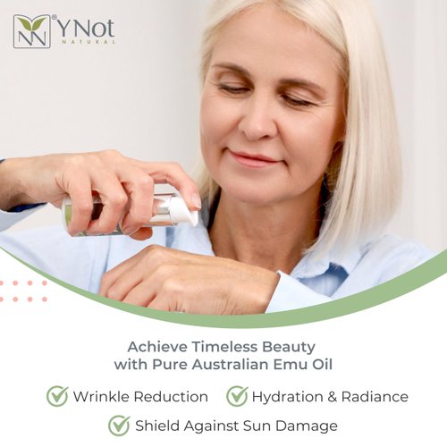 Australian Emu Oil with Vitamin E & C - 50mL Skin Brightener Serum for Face & Body to Reduce Visible Signs of Aging, Spots & Sun Damage - Antioxidant w/Omega 3 6 9 & Essential Oils by Y-Not Natural