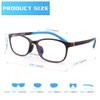 Mind Bridge Big Kids & Teens Blue Light Blocking Computer Glasses Gaming Glasses - Anti Harmful Blue Light, UV, Glare | Protection Eyewear for Children Digital Screen Time & Technology 1508 Black Blue