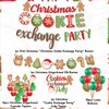 Christmas Gingerbread Baking Cookie Swap Party Decor, Christmas Cookie Exchange Banner Snowflake Elk Cake Topper Balloons for Christmas Cookie Decorating Hot Cocoa Bar Supplies Winter Birthday Party