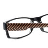 Calabria 762 Around the Neck Hanging Reading Glasses +2.00 Black Orange Stripes Men Women Durable Trendy Readers Long Temple