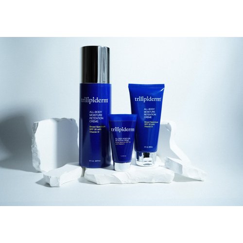 Trilipiderm All-Body Moisture Retention Crème w/SPF 30, Vitamin D - Broad Spectrum Face & Body Sunscreen, Non-Greasy Sun Lotion, Hydrating Sun Cream, Plant-Derived Lipids, 3 oz travel size tube
