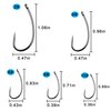 Barbless Fishing Hooks,200pcs Carp Fishing Hooks Freshwater Saltwater Circle Curve Shank Carp Hair Fishing Tackle (Size 2)