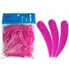 PANA Curved Boomerang Disposable Plastic Cosmetic Spatula for Mixing and Sampling Makeup, Skincare, Creams, Lotions, and Masks (Pink, 1 Pack)