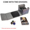 Dmoicols Card Deck Box Holds 100+ Single Sleeved Cards,Laser Sparkly Material Card Storage Box Horizontal,MTG Commander Deck Box with 2 Dividers fit TCG CCG Magic Cards (Sparkly Black Piece)
